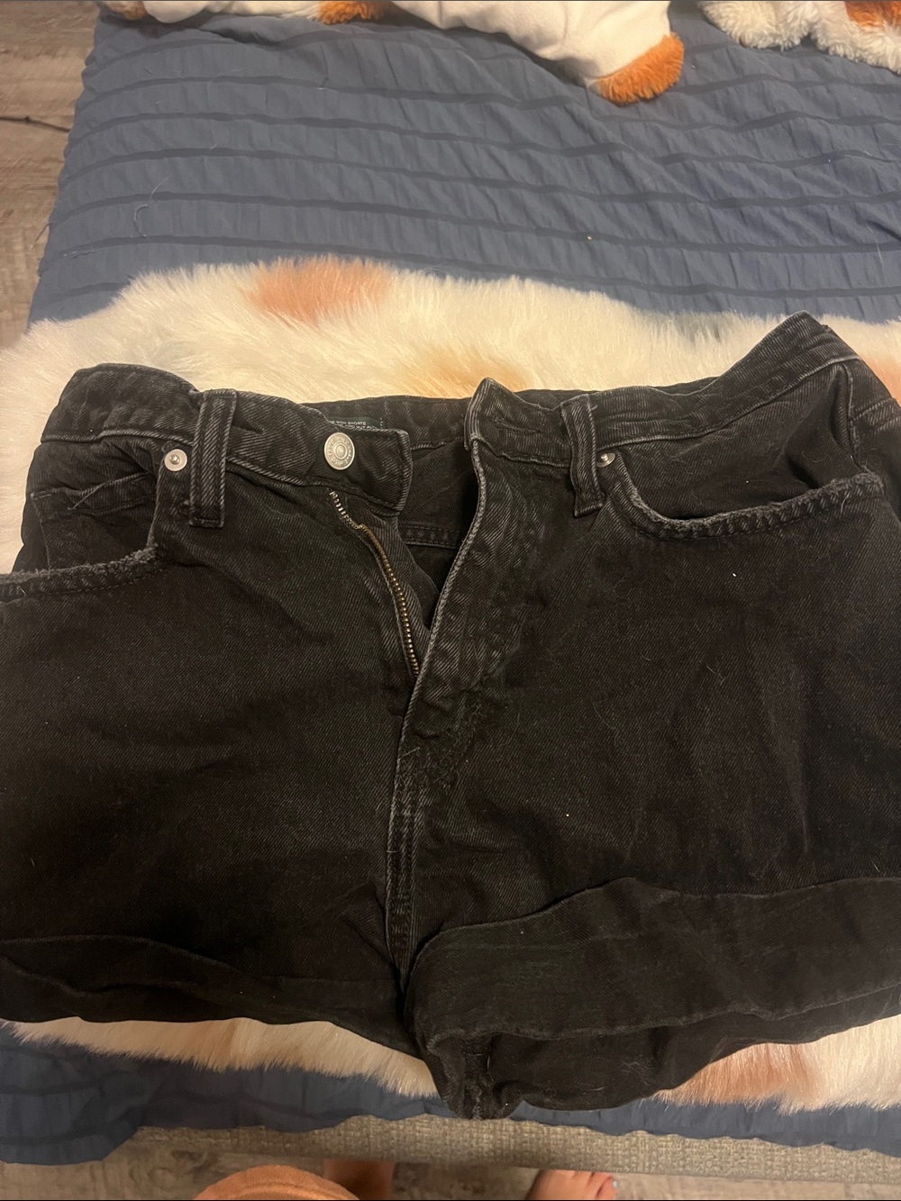 Black Jean shorts size 8